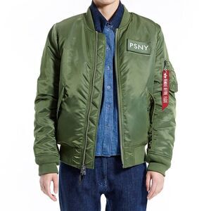 PSNY X Alpha Industries MA-1 Women's Reversible Bomber Jacket Sz XS Women Sizing